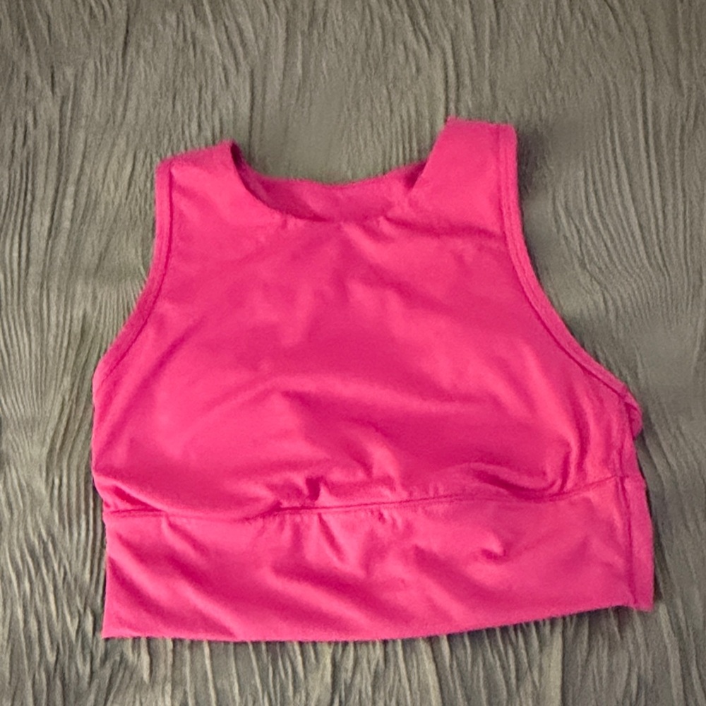 All in Motion Women’s Pink High Neck Racerback Sports Bra - Size XL